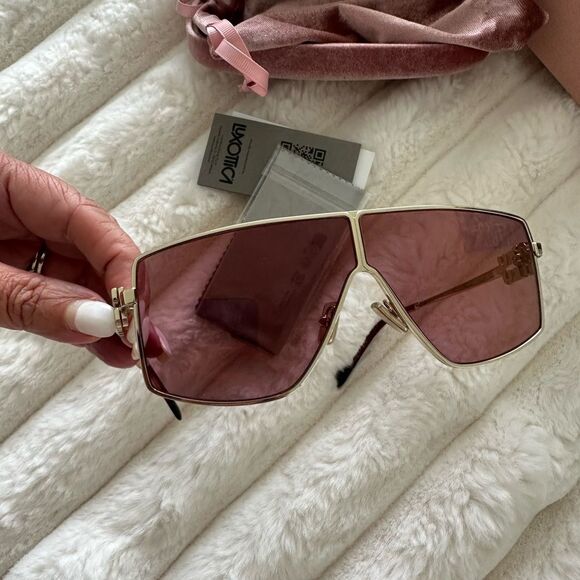 NEW RARE MIU MIU MIRRORED SHIELD SUNGLASSES - Picture 4 of 11
